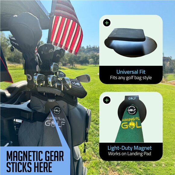 Magnetic Golf Towel & Magnetic Landing Pad For All Golf Bag Styles - Picture 2 of 5
